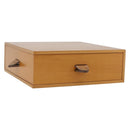 HERMES Desk Box Medium Wood Beige Auth 158717M-1
