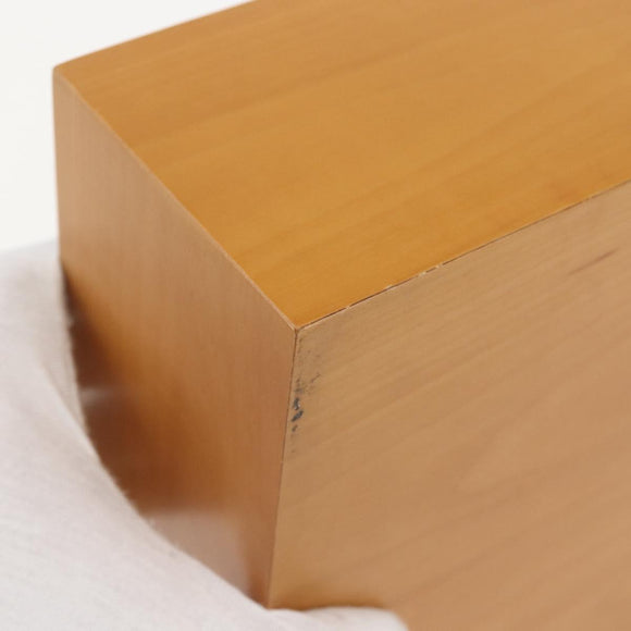 HERMES Desk Box Medium Wood Beige Auth 158717M