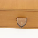 HERMES Desk Box Medium Wood Beige Auth 158717M-13