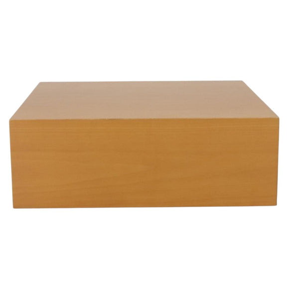 HERMES Desk Box Medium Wood Beige Auth 158717M