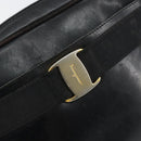 Salvatore Ferragamo Shoulder Bag Leather Black Gold Auth 158721-18