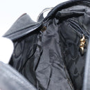 Salvatore Ferragamo Shoulder Bag Leather Black Gold Auth 158721-20