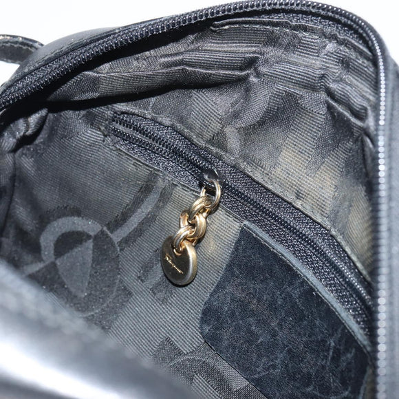 Salvatore Ferragamo Shoulder Bag Leather Black Gold Auth 158721