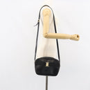 Salvatore Ferragamo Shoulder Bag Leather Black Gold Auth 158721-24