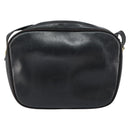Salvatore Ferragamo Shoulder Bag Leather Black Gold Auth 158721-2