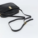 Salvatore Ferragamo Shoulder Bag Leather Black Gold Auth 158721-7