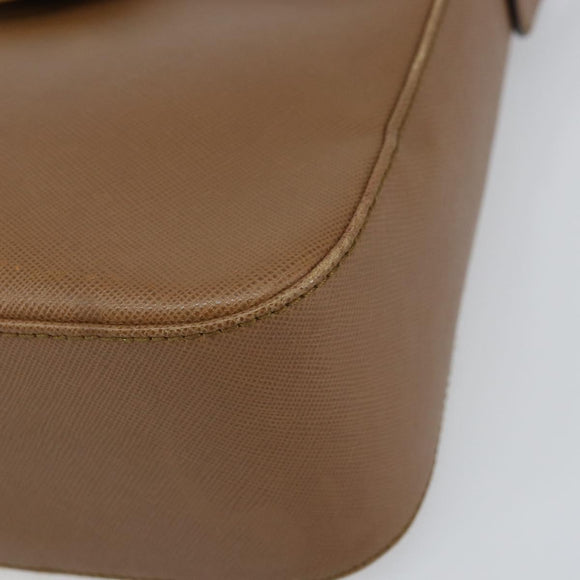 Salvatore Ferragamo Hand Bag Leather Brown Gold Auth 158722