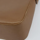 Salvatore Ferragamo Hand Bag Leather Brown Gold Auth 158722-12