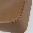 Salvatore Ferragamo Hand Bag Leather Brown Gold Auth 158722-13