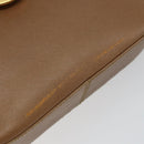 Salvatore Ferragamo Hand Bag Leather Brown Gold Auth 158722-14