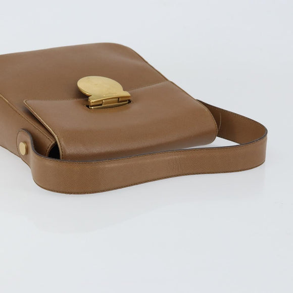 Salvatore Ferragamo Hand Bag Leather Brown Gold Auth 158722