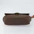 CELINE Macadam Canvas Shoulder Bag PVC Leather Brown Gold Auth 158723-6