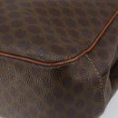 CELINE Macadam Canvas Shoulder Bag PVC Leather Brown Gold Auth 158723-16