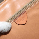 CELINE Macadam Canvas Shoulder Bag PVC Leather Brown Gold Auth 158723-19