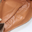 CELINE Macadam Canvas Shoulder Bag PVC Leather Brown Gold Auth 158723-11