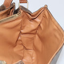 CELINE Macadam Canvas Shoulder Bag PVC Leather Brown Gold Auth 158723-20