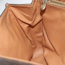 CELINE Macadam Canvas Shoulder Bag PVC Leather Brown Gold Auth 158723-21