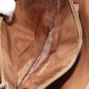 CELINE Macadam Canvas Shoulder Bag PVC Leather Brown Gold Auth 158723-23