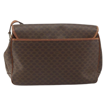 CELINE Macadam Canvas Shoulder Bag PVC Leather Brown Gold Auth 158723 - 0