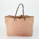 FENDI Zucca Canvas Zucchino Canvas Bag 2 Set Brown Black Orange Auth 158724-3