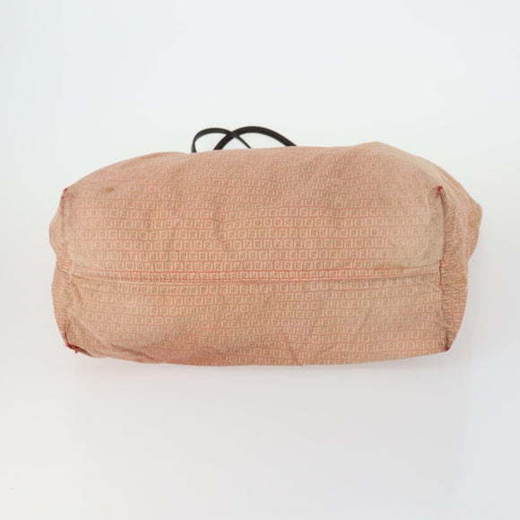 FENDI Zucca Canvas Zucchino Canvas Bag 2 Set Brown Black Orange Auth 158724