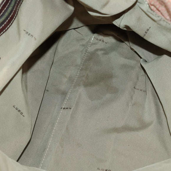 FENDI Zucca Canvas Zucchino Canvas Bag 2 Set Brown Black Orange Auth 158724