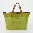 GUCCI GG Crystal Bag Coated Canvas Nylon 2 Set Beige Black Auth 158727-10