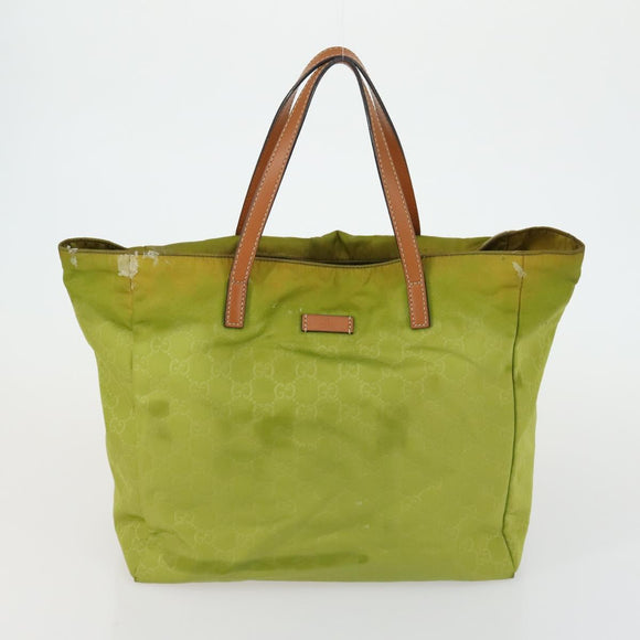 GUCCI GG Crystal Bag Coated Canvas Nylon 2 Set Beige Black Auth 158727