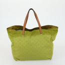 GUCCI GG Crystal Bag Coated Canvas Nylon 2 Set Beige Black Auth 158727-11