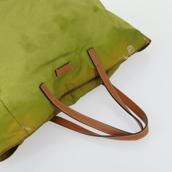 GUCCI GG Crystal Bag Coated Canvas Nylon 2 Set Beige Black Auth 158727