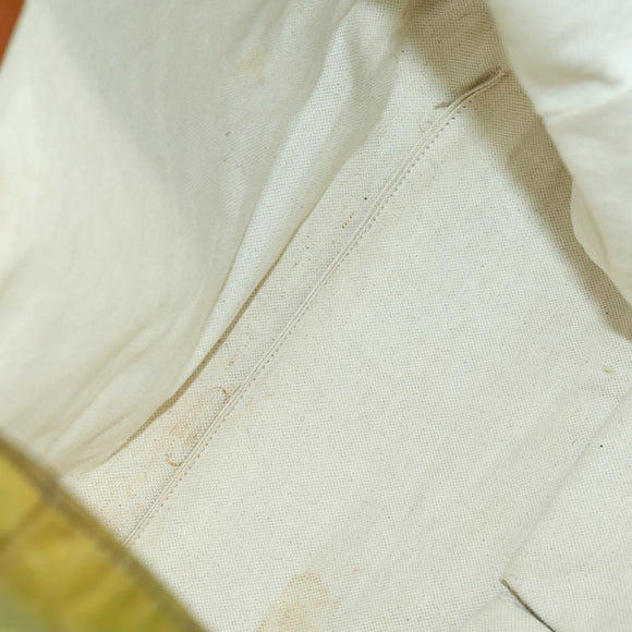 GUCCI GG Crystal Bag Coated Canvas Nylon 2 Set Beige Black Auth 158727