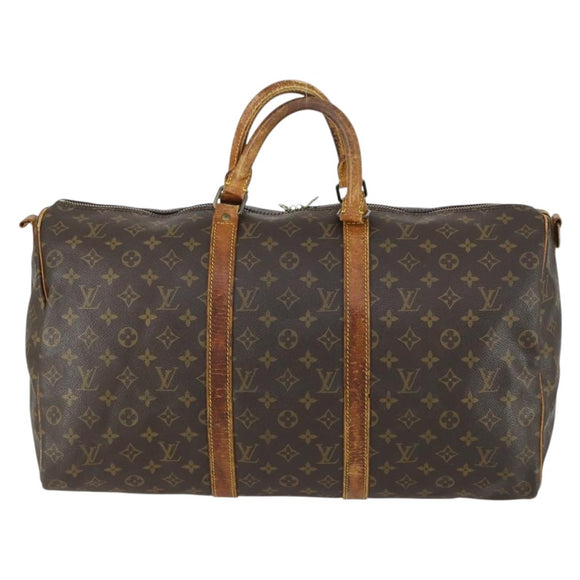LOUIS VUITTON Monogram Keepall Bandouliere 50 Boston Bag M41416 LV Auth 158742