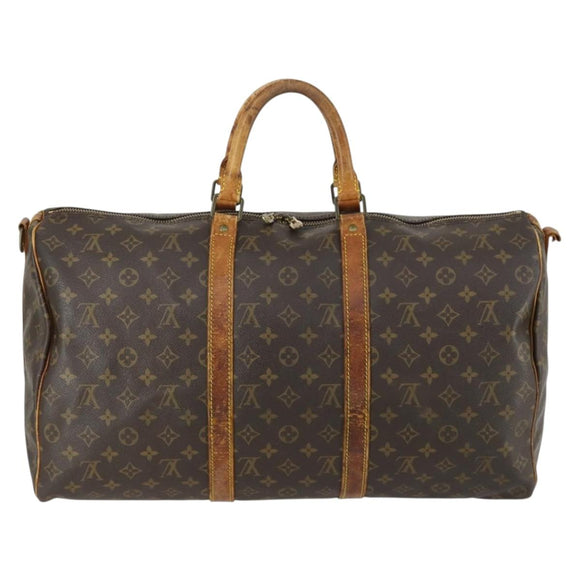 LOUIS VUITTON Monogram Keepall Bandouliere 50 Boston Bag M41416 LV Auth 158742