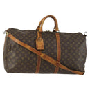 LOUIS VUITTON Monogram Keepall Bandouliere 55 Boston Bag M41414 LV Auth 158745-1