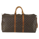 LOUIS VUITTON Monogram Keepall Bandouliere 55 Boston Bag M41414 LV Auth 158745-2