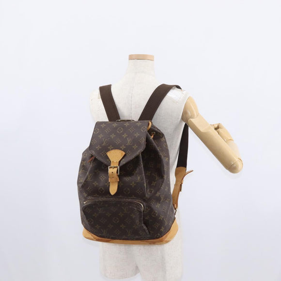 LOUIS VUITTON Monogram Montsouris GM Backpack M51135 LV Auth 158758