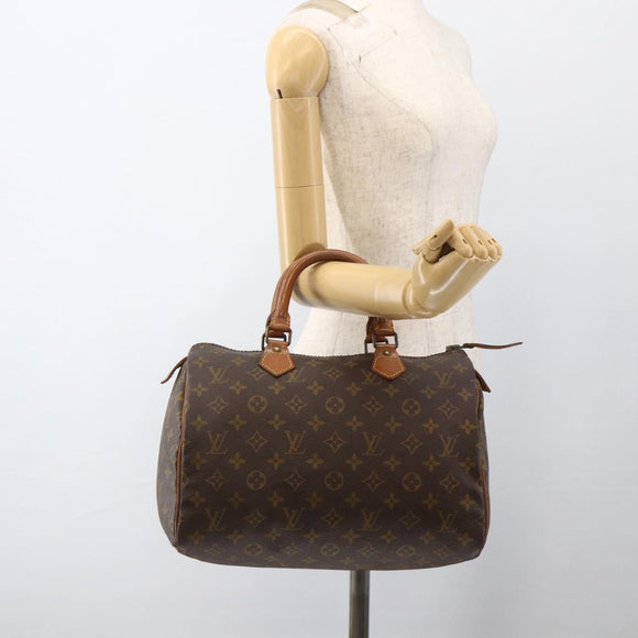 LOUIS VUITTON Monogram Speedy 30 Hand Bag M41526 LV Auth 158762