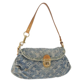 LOUIS VUITTON Monogram Denim Mini Pretty Raye Hand Bag Blue M95333 Auth 158782V