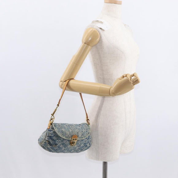 LOUIS VUITTON Monogram Denim Mini Pretty Raye Hand Bag Blue M95333 Auth 158782V
