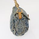 LOUIS VUITTON Monogram Denim Mini Pretty Raye Hand Bag Blue M95333 Auth 158782V-4