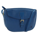 LOUIS VUITTON Epi Jeune Fille MM Shoulder Bag Toledo Blue M52155 LV Auth 158787-1