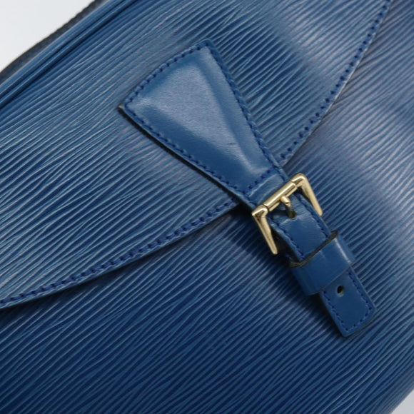 LOUIS VUITTON Epi Jeune Fille MM Shoulder Bag Toledo Blue M52155 LV Auth 158787