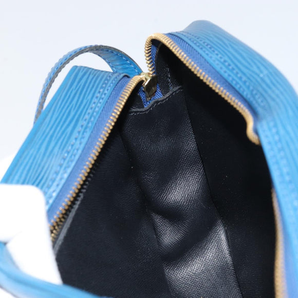 LOUIS VUITTON Epi Jeune Fille MM Shoulder Bag Toledo Blue M52155 LV Auth 158787