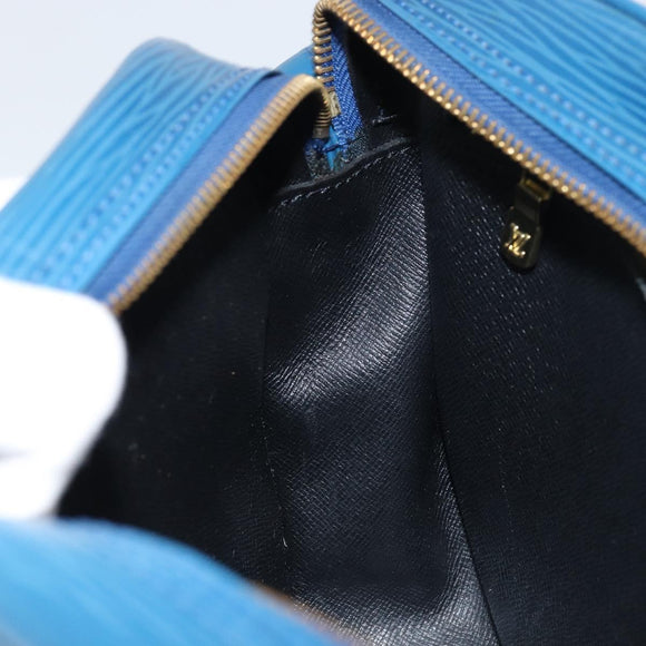 LOUIS VUITTON Epi Jeune Fille MM Shoulder Bag Toledo Blue M52155 LV Auth 158787