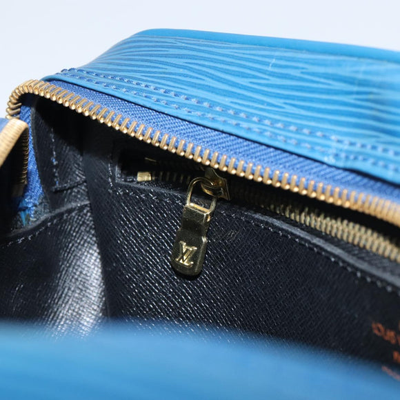 LOUIS VUITTON Epi Jeune Fille MM Shoulder Bag Toledo Blue M52155 LV Auth 158787