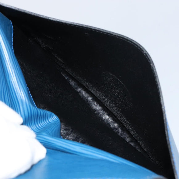 LOUIS VUITTON Epi Jeune Fille MM Shoulder Bag Toledo Blue M52155 LV Auth 158787