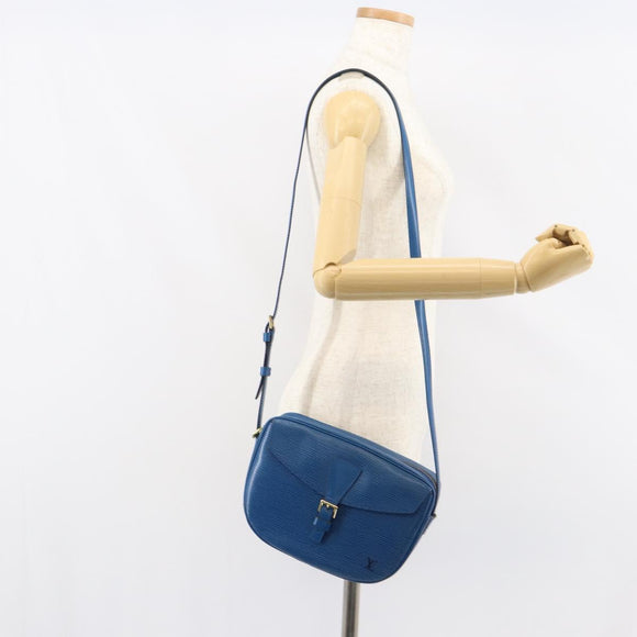LOUIS VUITTON Epi Jeune Fille MM Shoulder Bag Toledo Blue M52155 LV Auth 158787
