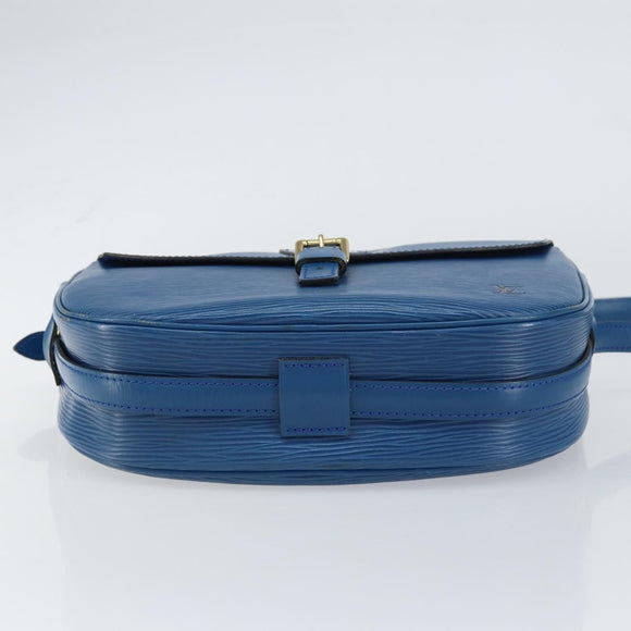 LOUIS VUITTON Epi Jeune Fille MM Shoulder Bag Toledo Blue M52155 LV Auth 158787