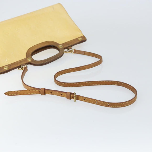 LOUIS VUITTON Monogram Vernis Roxbury Drive Hand Bag Perle M91374 LV Auth 158790