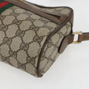 GUCCI GG Supreme Web Sherry Line Bag PVC Beige Gold 904 02 004 Auth 158796-8